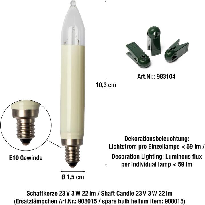 Produktbild Hellum Schaftkerzenkette (9.30 m)