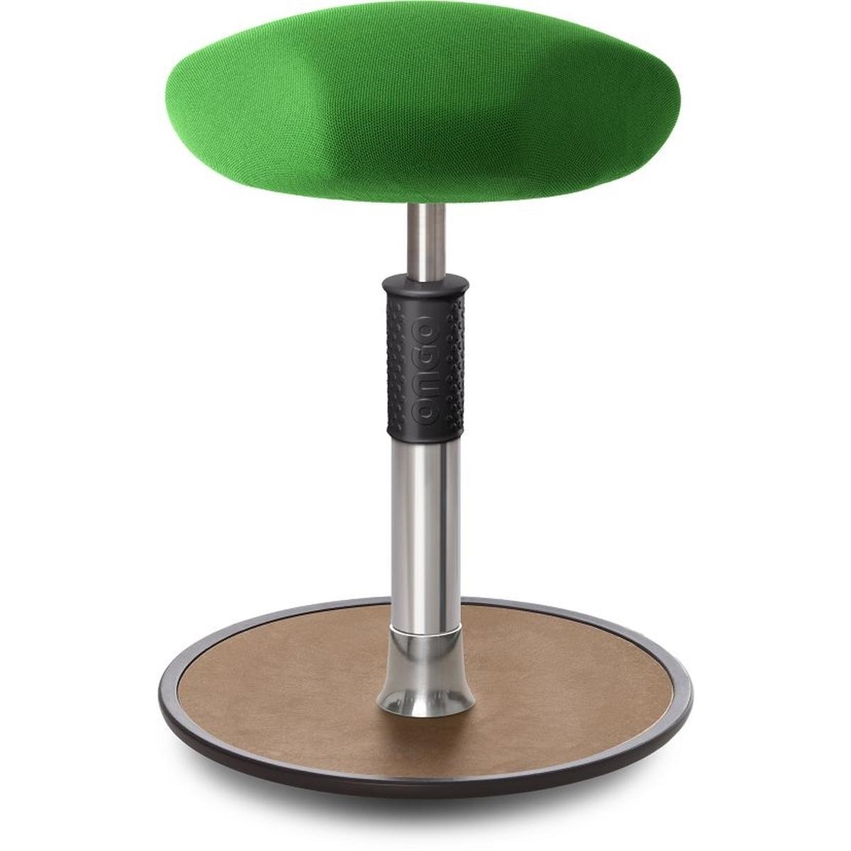 Ongo, Bürostuhl, Sitz- Stehhocker Free Regular Triangel Gestrick Grün Chrom /Natur