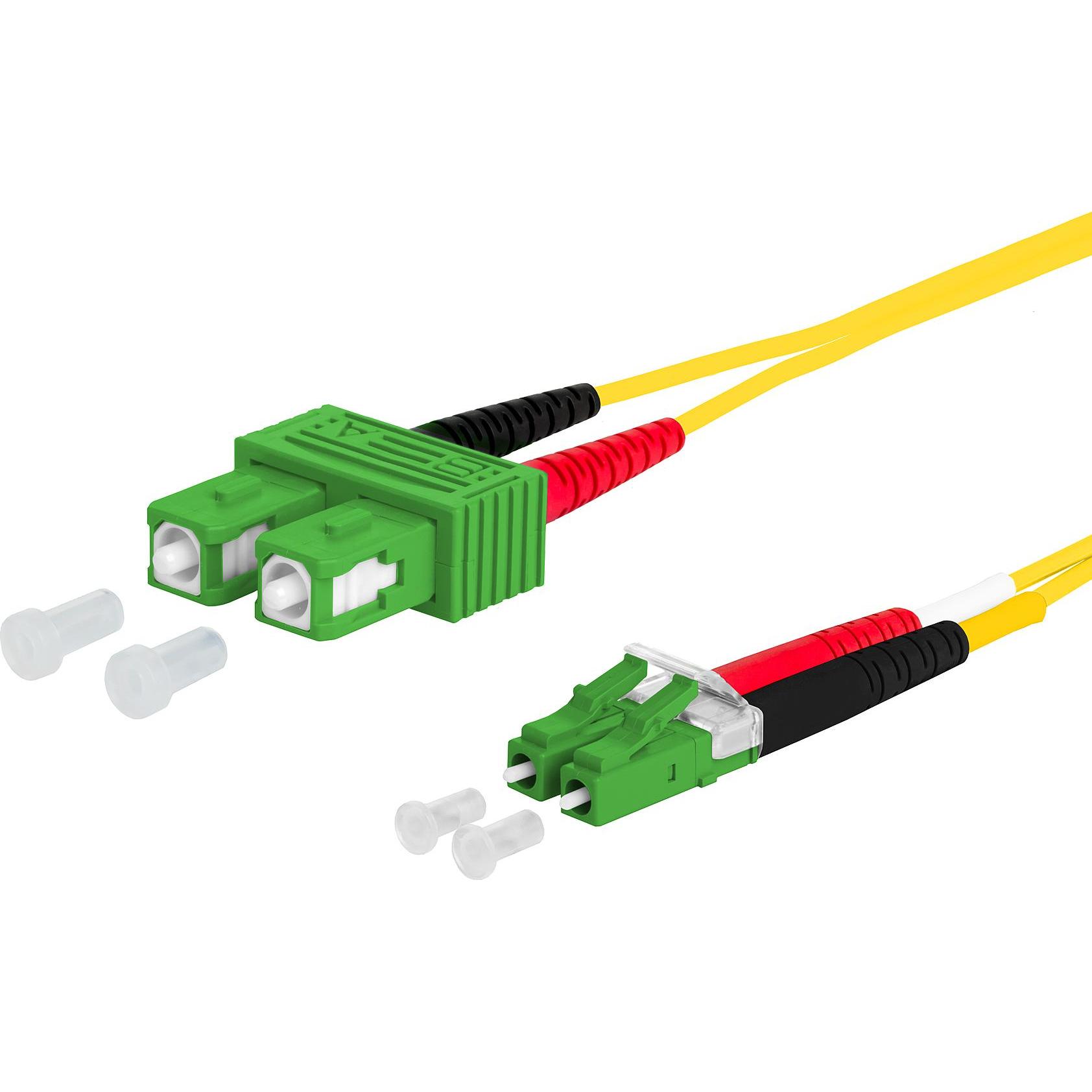 Metz Connect OpDAT Patchkabel SC-D APC/LC-D APC OS2, 3,0 m 151P1EAJA30E (S/FTP, 3 m), Netzwerkkabel