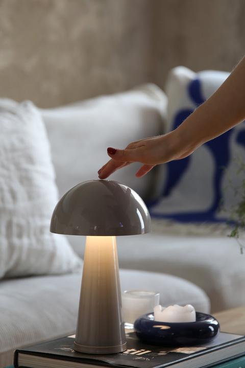 Actual product image Markslöjd FUNGI Rechargeable Table Greige B/O