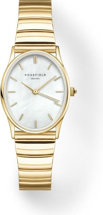 Immagine prodotto Rosefield - The Oval White MOP Half-Moon Steel Gold OVWGSG-OV16 (Orologio da polso analogico)