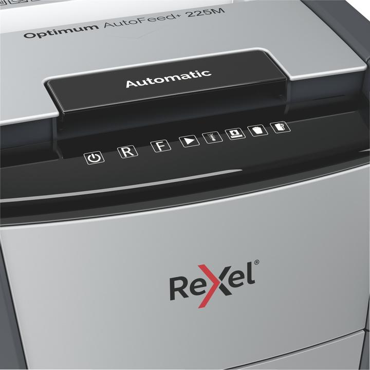 Actual product image Rexel Shredder Optimum AutoFeed+ 225M Micro cut 2 x 15 mm 60 l Number of sheets (max.): 225 Safe (Microcut)