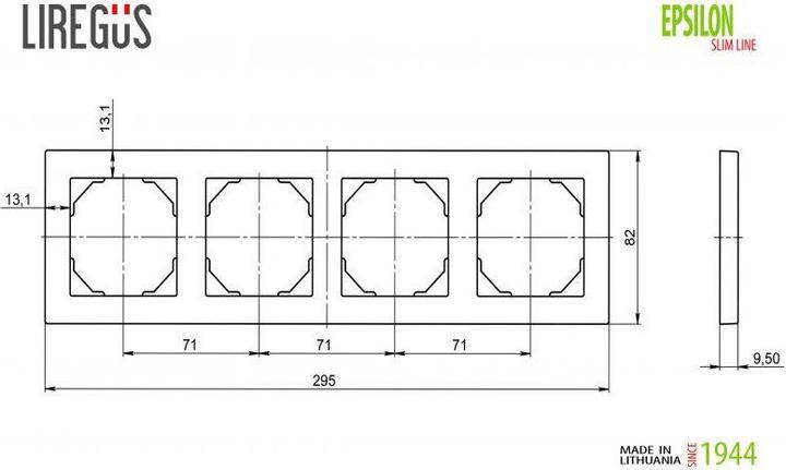 Produktbild Liregus FRAME EPSILON SLIM 14-145-04 METAL CO