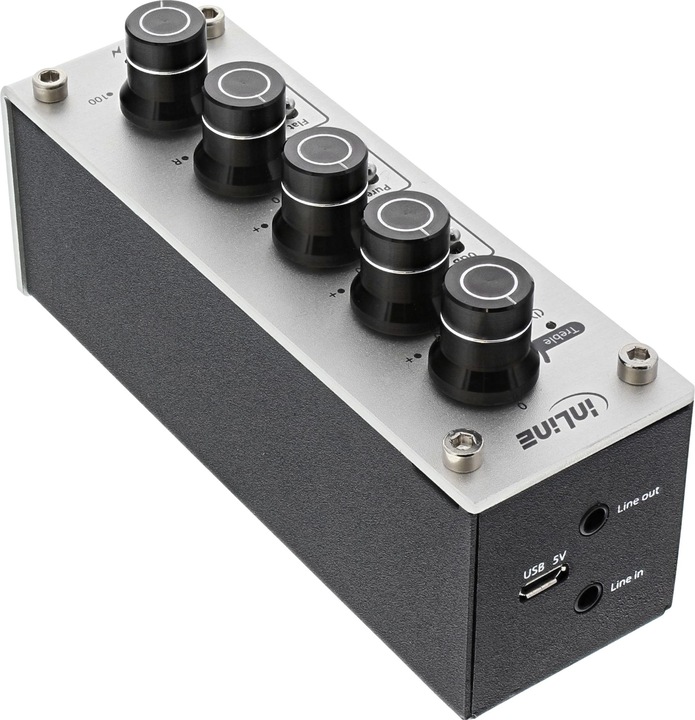 InLine AmpEQ mobile (Klangregelung, Gain-Schalter, USB-DAC, Display, Mikrofon)