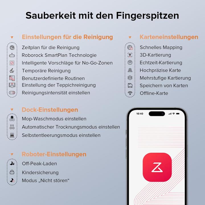 Produktbild Roborock Qrevo Edge S5A Saugroboter mit Wischfunktion,Dual Anti-Tangle-System,17kPa,FlexiArm,Schwarz (17000 Pa, Wischpads (rotierend))