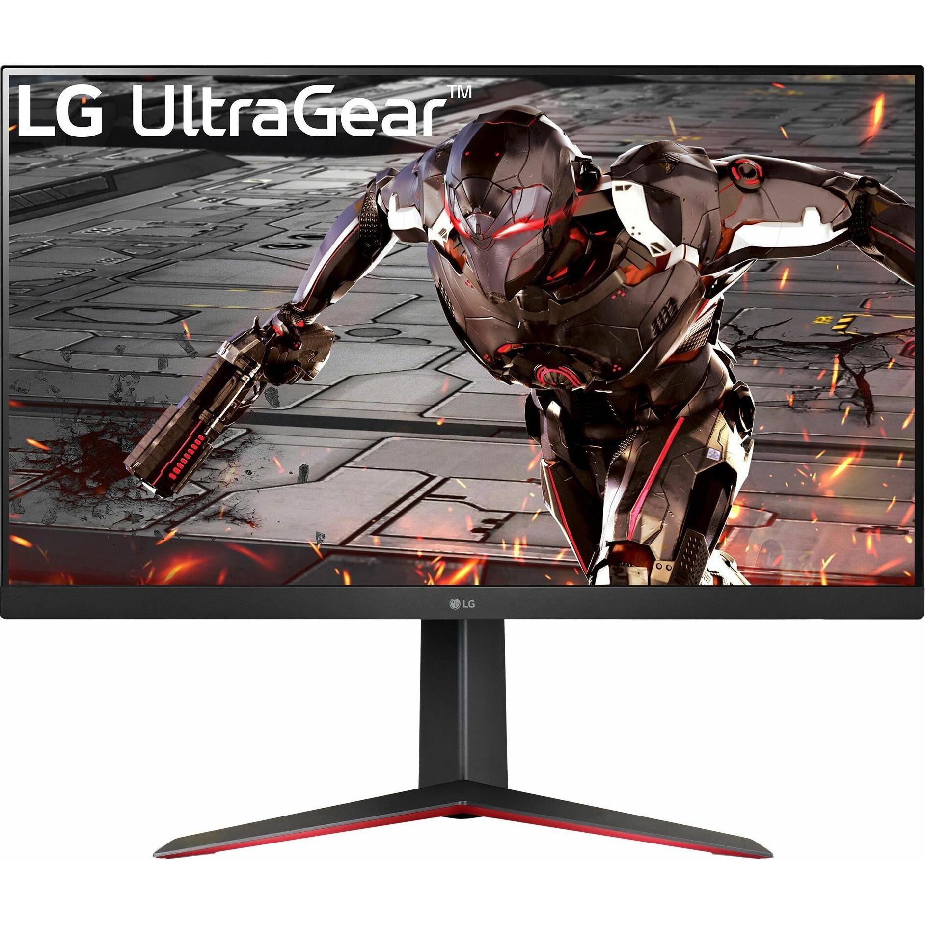 LG UltraGear 32GN650-B (2560 x 1440 Pixel, 31"), Monitor, Schwarz, Rot