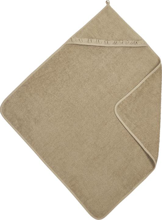 Meyco Asciugamano con cappuccio Baby Ruffle - spugna - tortora - 80x80cm