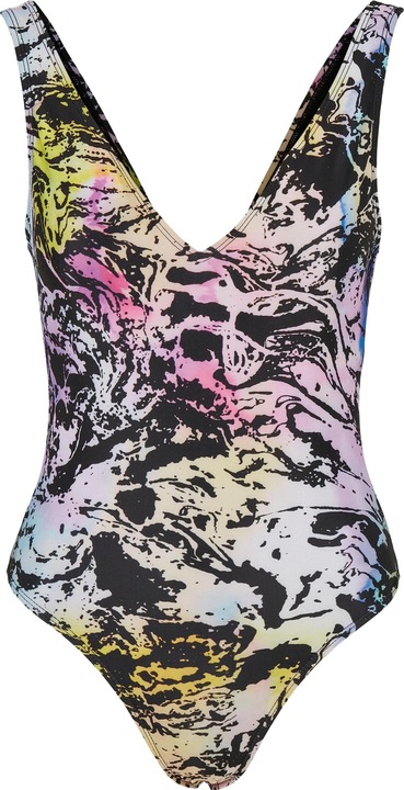 Produktbild Urban Classics Ladies Recycled Pattern High Leg Swimsuit (XS)