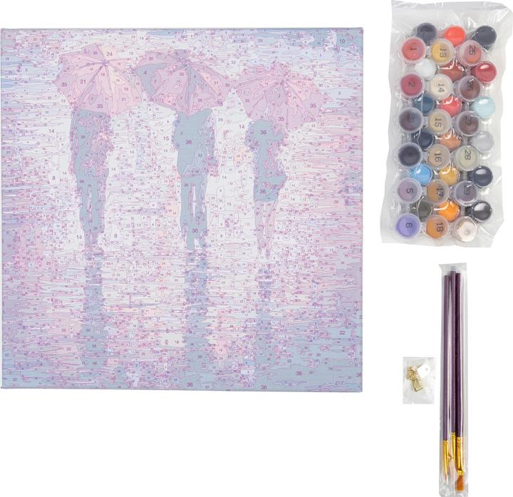 Produktbild Craft Buddy Malen nach Zahlen Bild-Set 30x30cm Im Regen