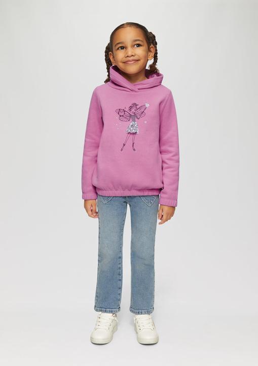Image du produit S.Oliver Sweatshirt Wärmendes Sweatshirt mit Schalkragen und Glitzer-Artwork (98)