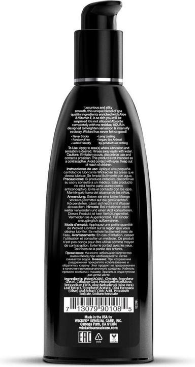 Actual product image Wicked Sensual Care Wicked Aqua Unscented Lube 8.5oz (250 ml)