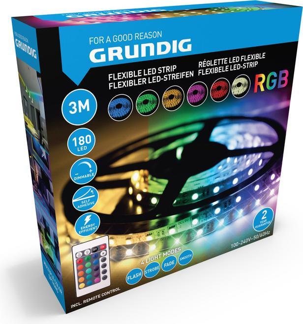 Actual product image Grundig LED stripe 180 SMD LEDs 3 m (Multicoloured, 300 cm, Indoor)