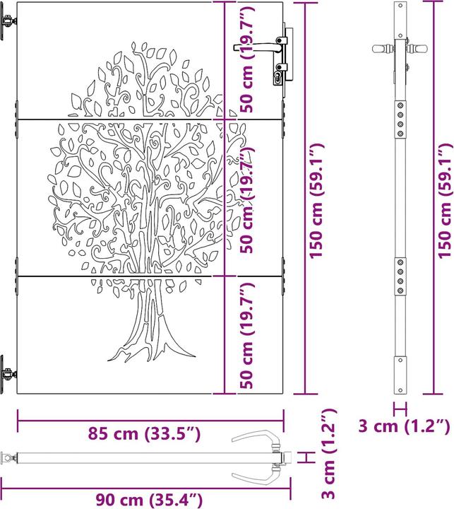 Actual product image vidaXL Gartentor