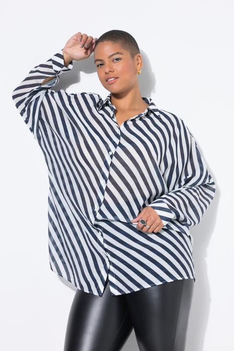 Actual product image Studio Untold Hemd, leicht transparent, Streifen, Fledermausärmel (50, 52)