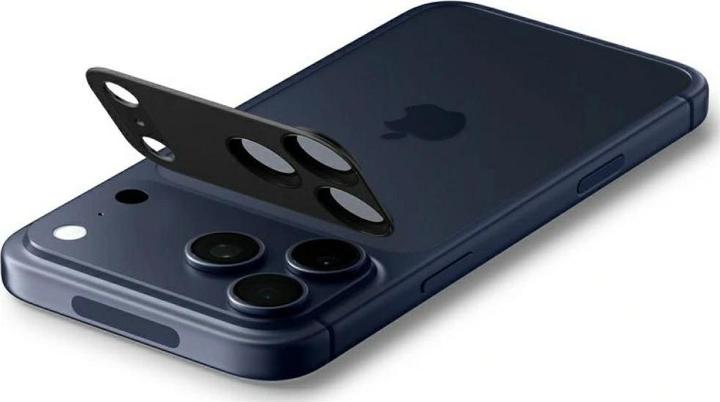 Actual product image Spigen Optik Pro XL EZ Fit iPhone 17 Pro Max Lens Protector Black (2 pcs., Apple iPhone 17 Pro Max)