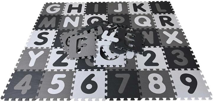 Produktbild Knorrtoys Puzzlematte - "Alphabet + Zahlen" grau-weiss (180 x 180 cm)