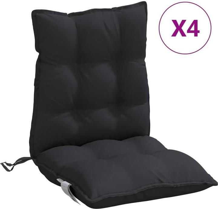 Actual product image vidaXL Low backrest cushions 4 pcs. Oxford fabric (100 x 50 x 7 cm)