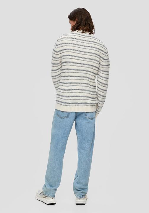 Produktbild S.Oliver Strickpullover Strickpullover mit Rippstruktur (L)