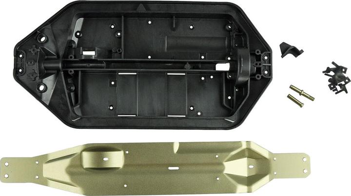 Actual product image Amewi MA337EX-S chassis with aluminium centre skidplate AM10T EXTREME