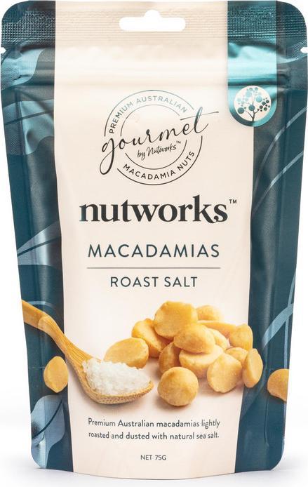 Actual product image Nutworks Roast Salt Macadamia Nuts (75 g)