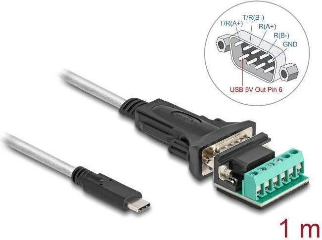 Immagine prodotto Delock Adattatore da USB Type-C a 1 spina seriale RS-422/485 (1 m)