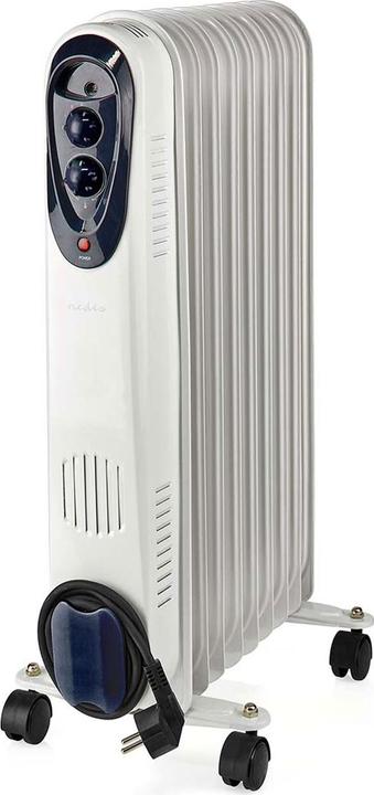 Nedis Mobile oil radiator | 800 / 1200 / 2000 W | 9 Fins | Adjustable thermostat | 3 heat settings (2000 W)