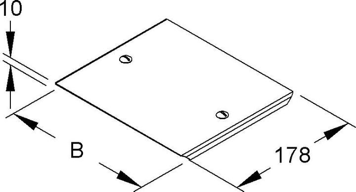 Actual product image Niedax NIE RFSDDV60.100 Cover case/ riser 60x104mm tape-delayed.