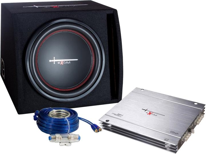 Excalibur X1 Basspack 12 Subwoofer Met Amplifier En Cable Set (1000 W)