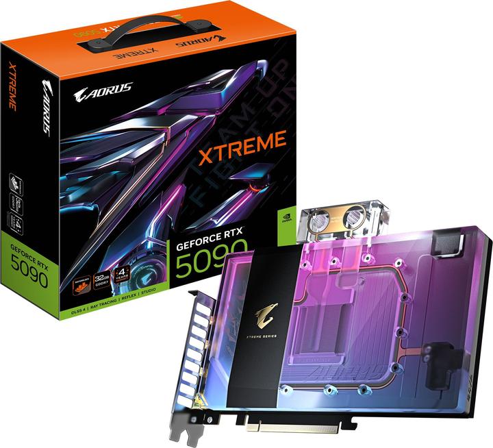 Actual product image Gigabyte AORUS GeForce RTX 5090 XTREME WATERFORCE WB 32GB (32 GB)