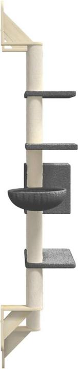 Produktbild vidaXL Kratzbaum mit Kratzsäule Wandmontage 180 cm (180 cm, Creme)