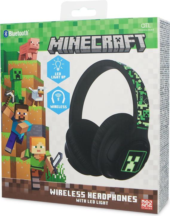 Immagine prodotto OTL Minecraft - Cuffie Bluetooth per bambini - Luci LED