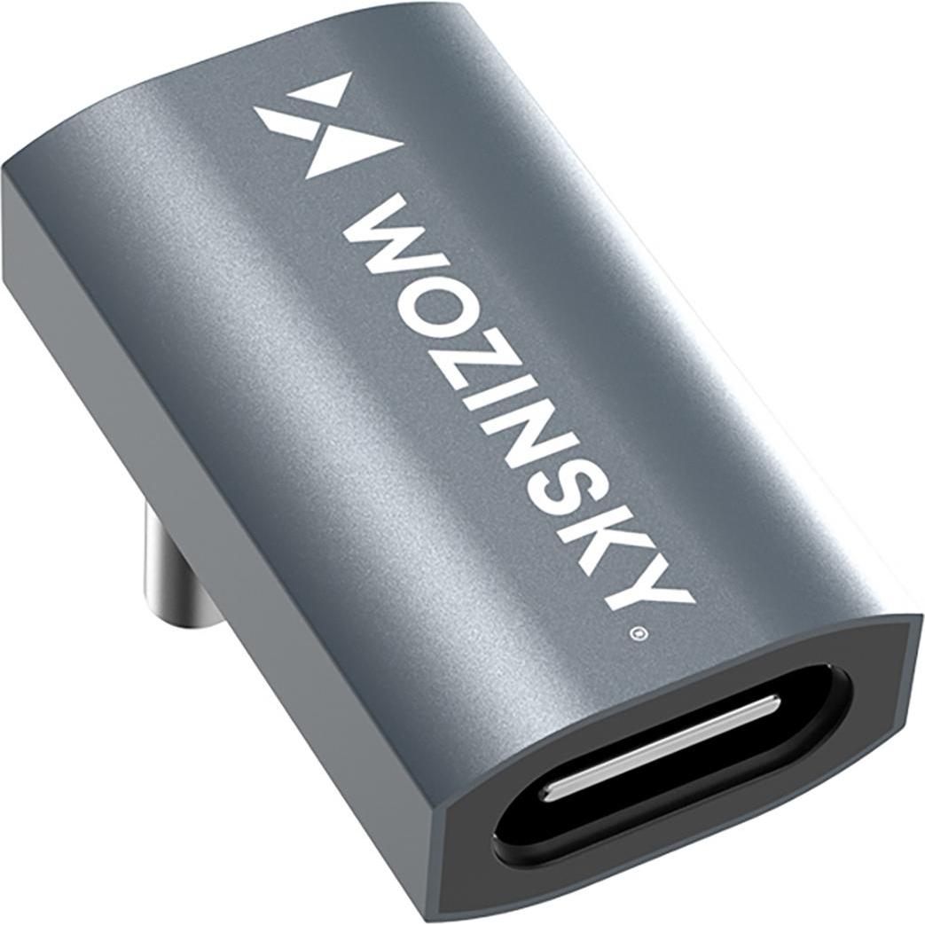 Wozinsky WPKF-01 USB-C - USB-C 40Gb/s 240W 8K OTG Winkeladapter - Grau (USB 2.0, USB 3.1, USB 3.2, 240 W), Cavo USB