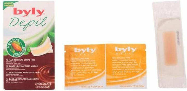 Byly DEPIL bandas faciales chocolate 12 uds (12 x)