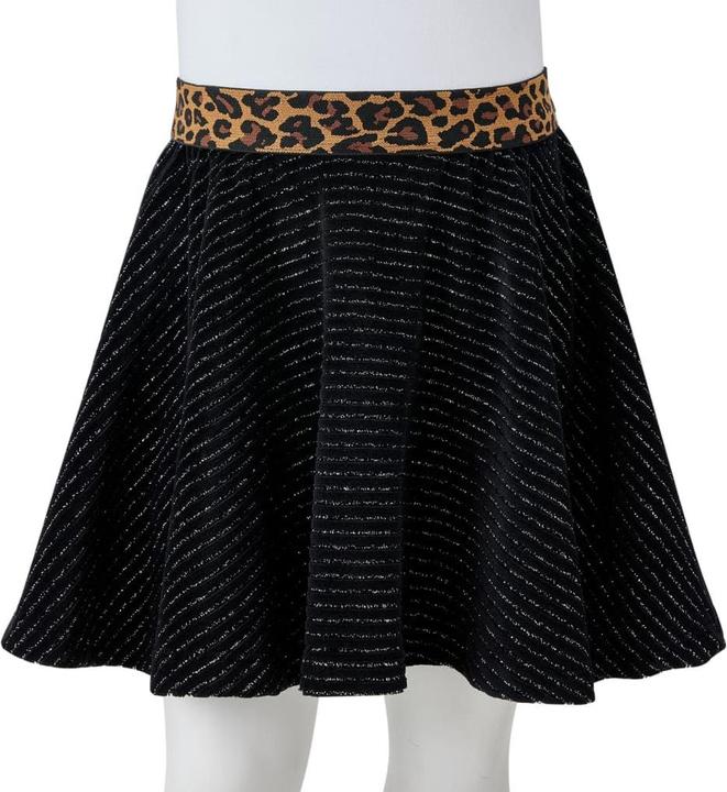 Produktbild VidaXL Kinderrock mit Bund in Leopardenmuster Schwarz (116)