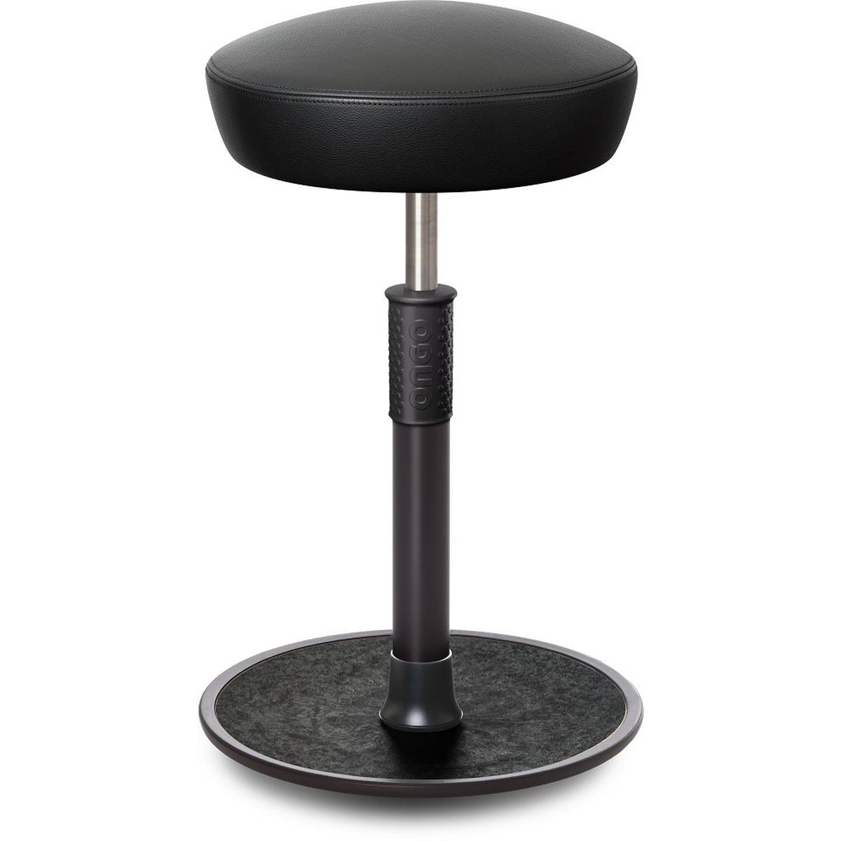 Ongo, Bürostuhl, Sitz- Stehhocker Free Tall Hutsitz Boxmark Leder schwarz schwarz /schwarz