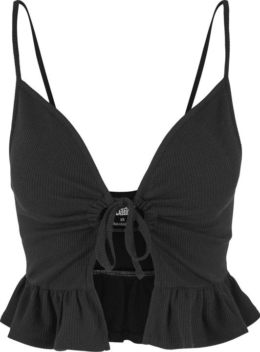 Produktbild Urban Classics Ladies Waffle Pique Ruffle Top - 137877 (3XL)