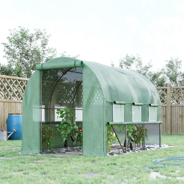 Actual product image Outsunny Foil greenhouse with zip door