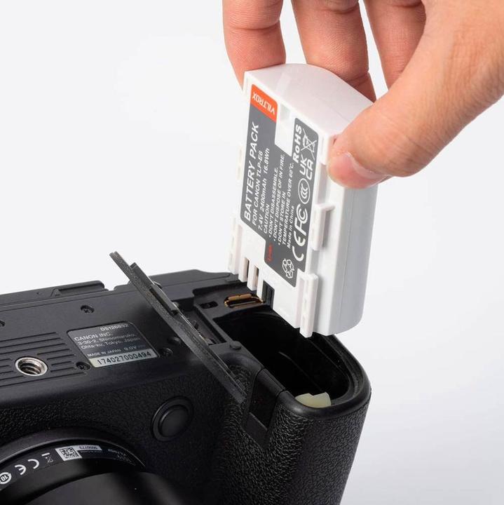 Actual product image Viltrox TLP E6 Battery ( LP E6 ) TYPE C 2400MAH for Canon Camera (Camera battery)