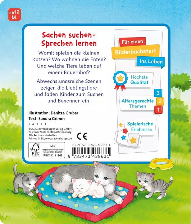 Actual product image Ravensburger Mein erstes Sachen suchen: Meine Lieblingstiere (German, Denitza Gruber, Sandra Grimm, 2020)