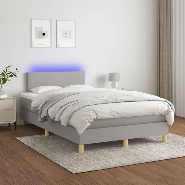 Immagine prodotto vidaXL Bo x springbett mit Matratze & LED 120 x 190 cm Stoff (120 x 190 cm)