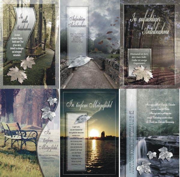 Magni Trauerkarten 100er 6-fach sortiert (100 Stk.)