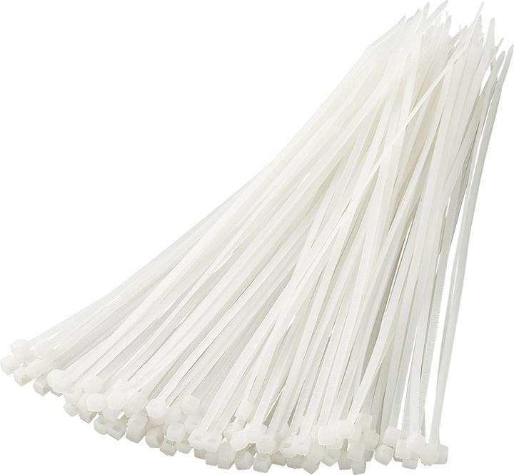 Actual product image ProPlus Cable tie 200x2,5mm 100 pieces white (Plastic cable ties, 200 mm, 100 pcs.)