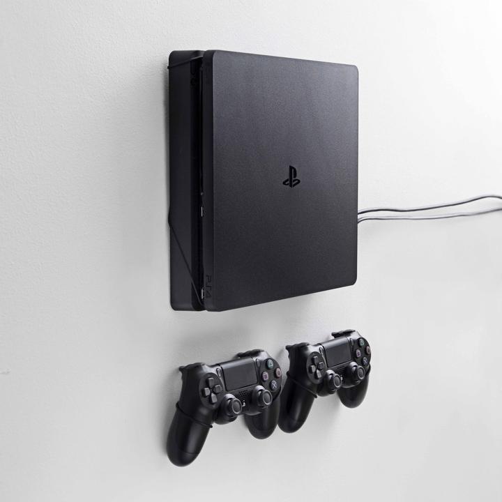Image du produit Floating Grip Playstation 4 Slim and Controller Wall Mount - Bundle (Black) (PS4)