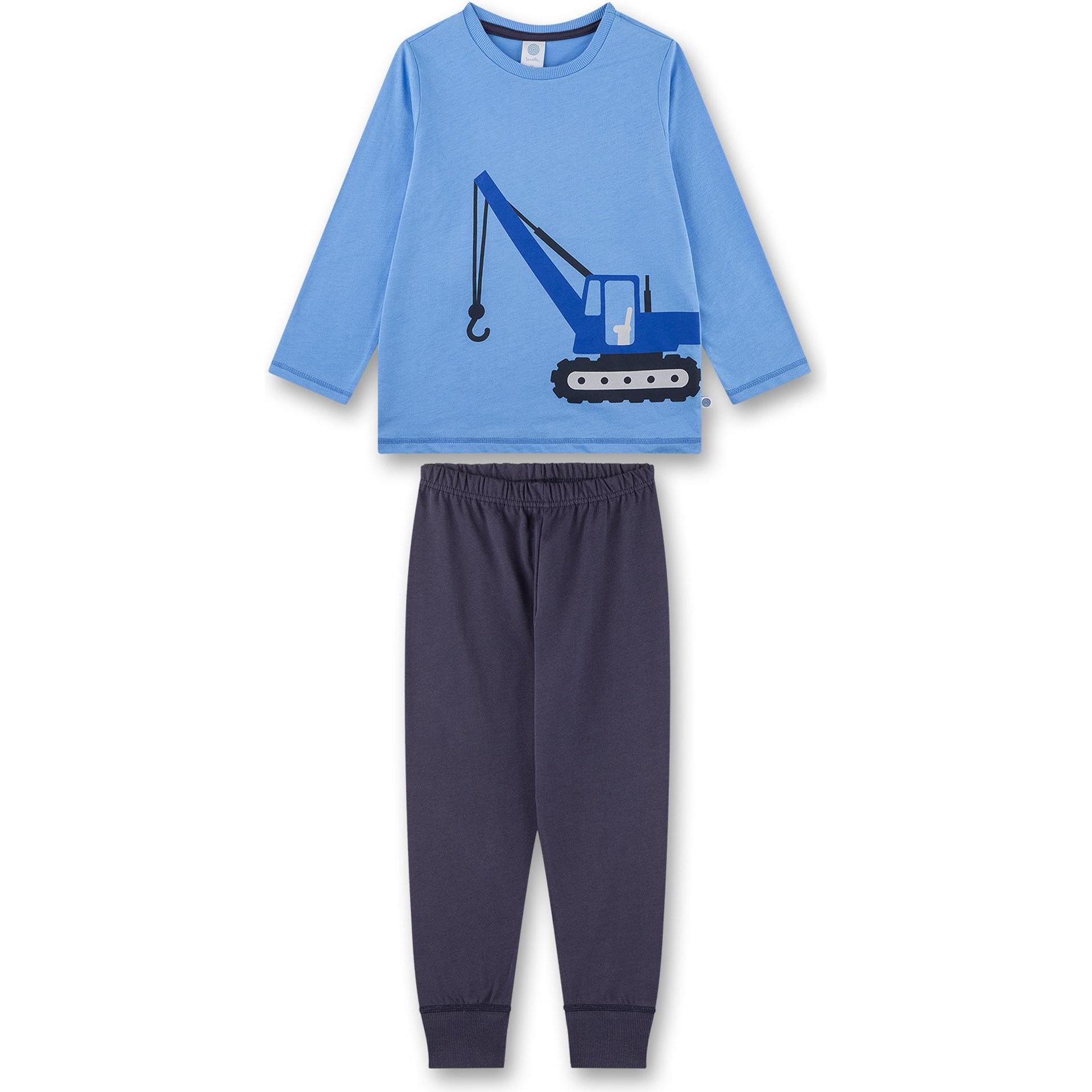 Sanetta, Jungen, Pyjama, Kid's Pyjama Long 233523, Blau, (128)