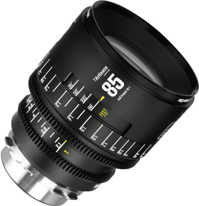 Image du produit 7artisans 85T21B-PL INF 85mm T2.1 INFINTE PL Mount (Black) (Arri PL, Monture L, Plein format)
