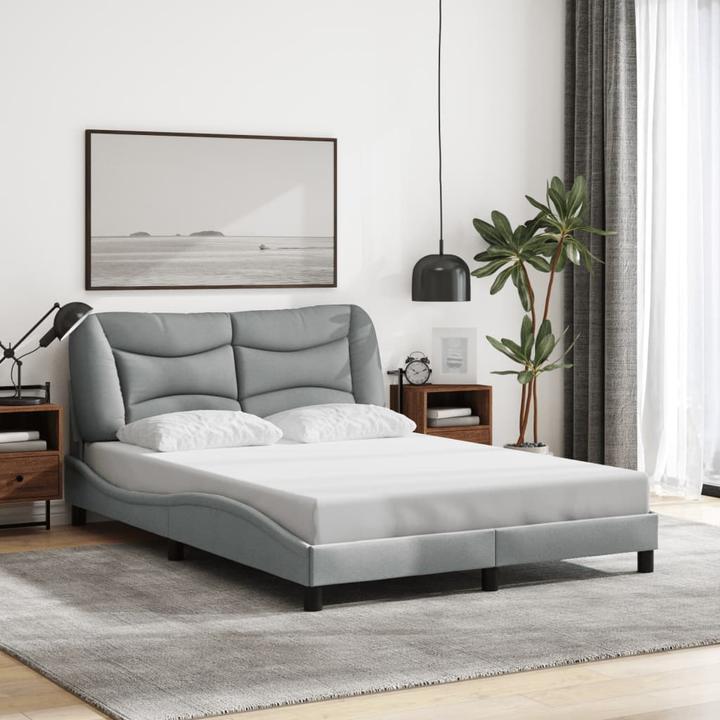 Actual product image vidaXL Bed frame with fabric headboard (140 x 190 cm)