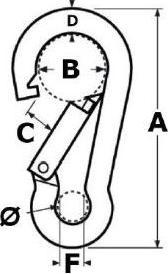 Immagine prodotto Marinetech Karabinerhaken, schwarz