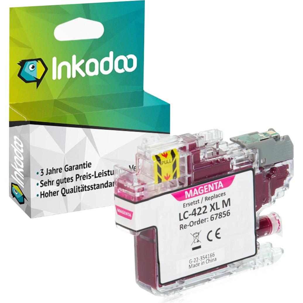 Inkadoo, Druckerpatrone, Kompatibel Tinte für Brother LC-422XL (M)
