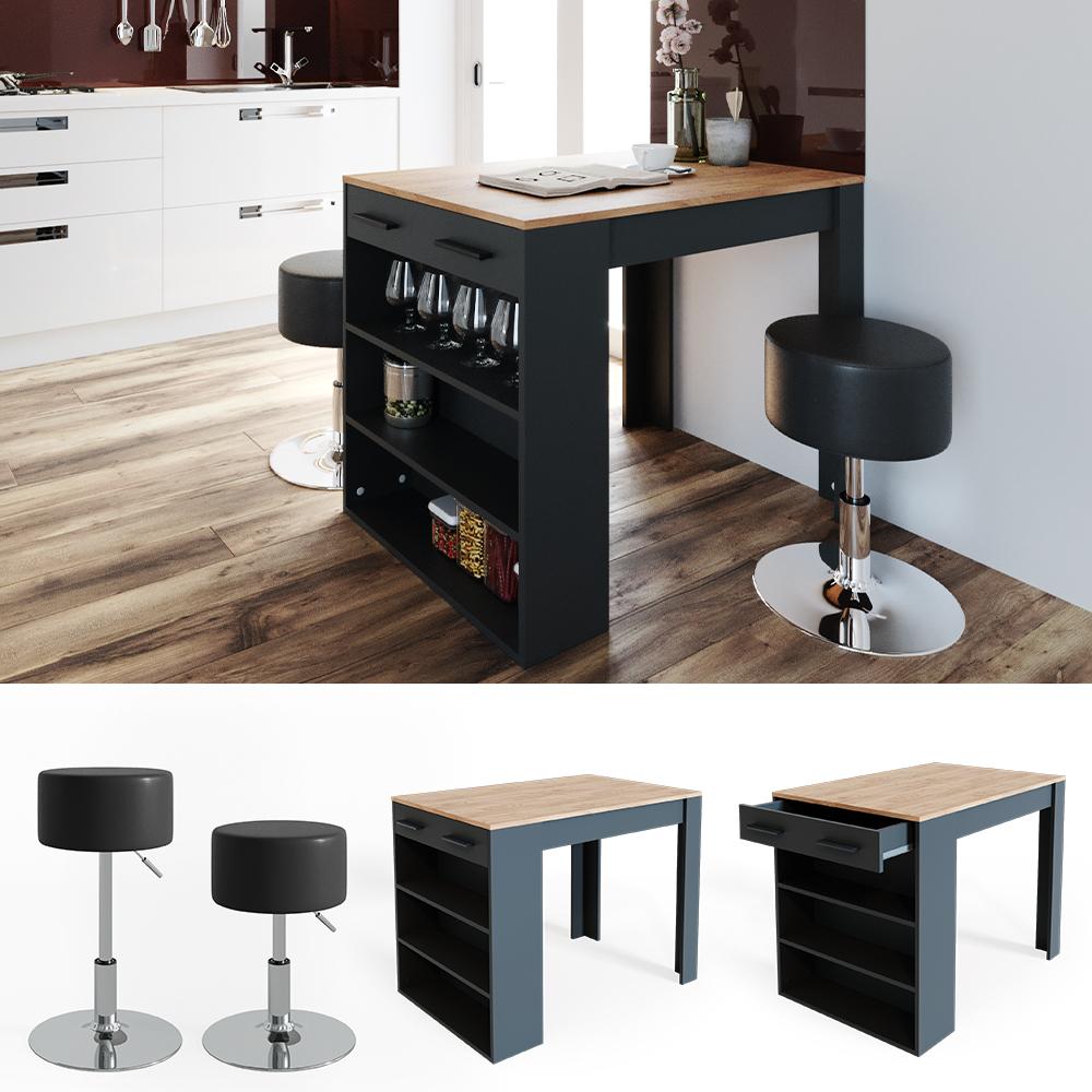 Thumbnail - Vicco, Bartisch, Repose mit Hocker