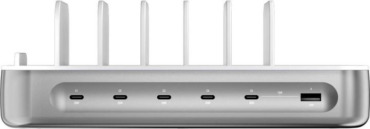 Image du produit 4smarts Ladestation Team 100W 5C/1A inkl. 6 Kabel Silber (100 W)